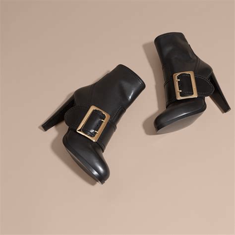 burberry buckle platform boots